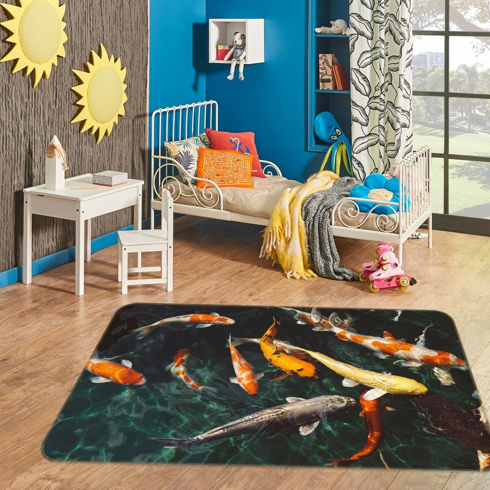 3D Underwater Goldfish Non-Slip Rug Mat O802 Elegant Photo Carpet