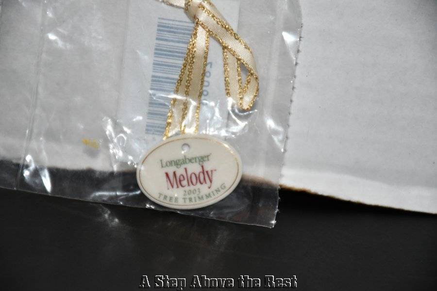 Longaberger Melody Tree Trimming Tie-On Ornament #28068 Brand New
