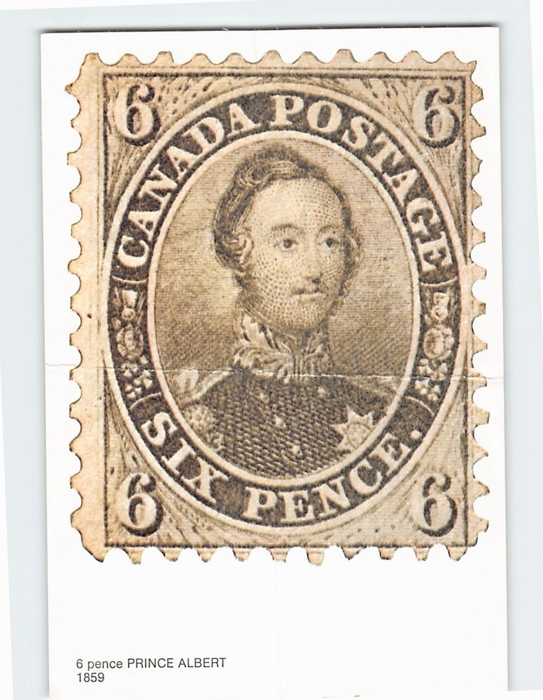 Postcard 6 Pence Prince Albert Canada Postage Stamp