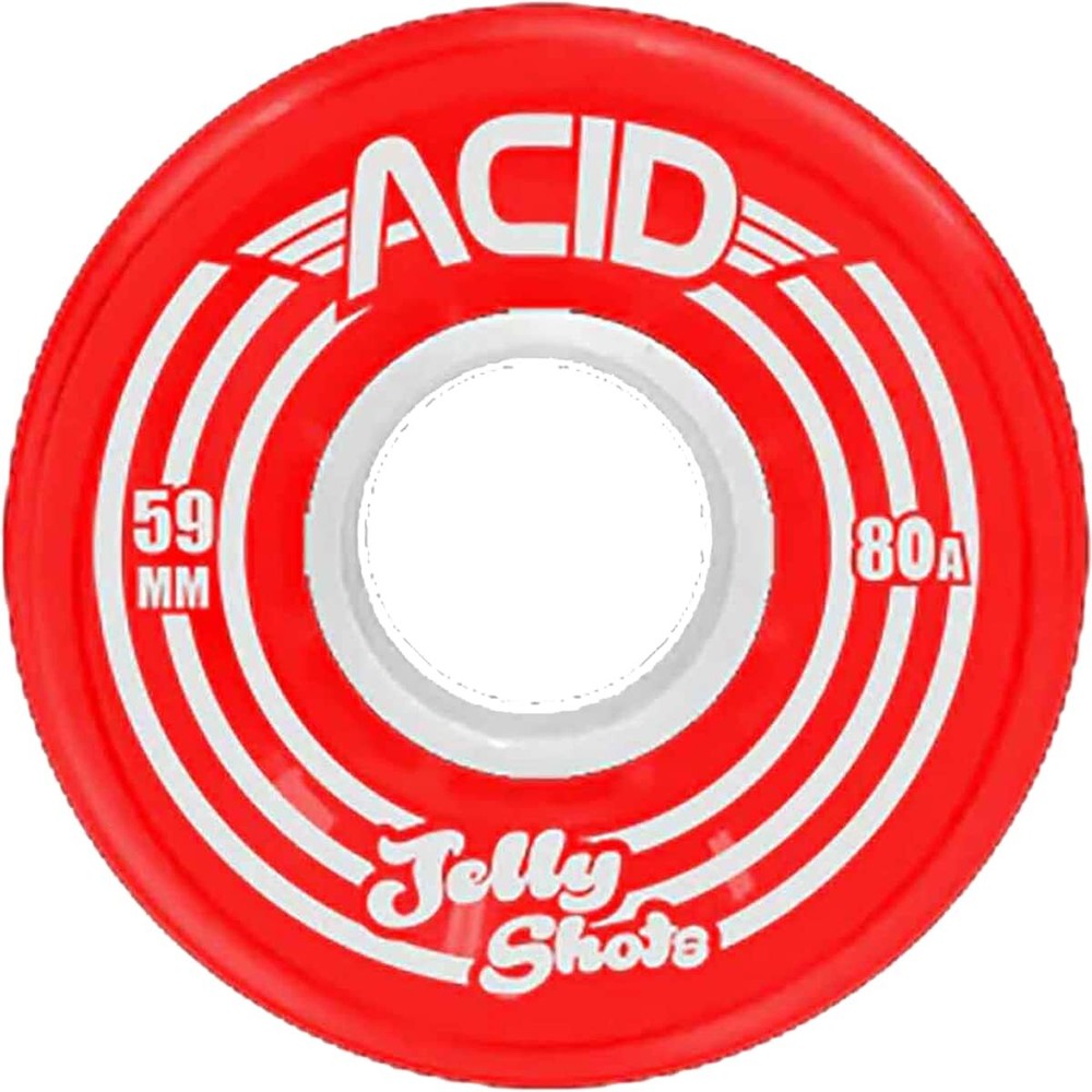 Acid Jelly Shots 59mm 80a Red Skateboard Wheels (Set of 4)-image
