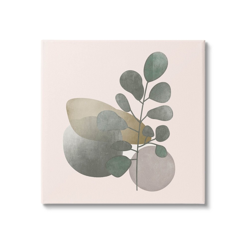 Contemporary Herb Sprig Pebbles Canvas Wall Art, Design by Lil' Rue