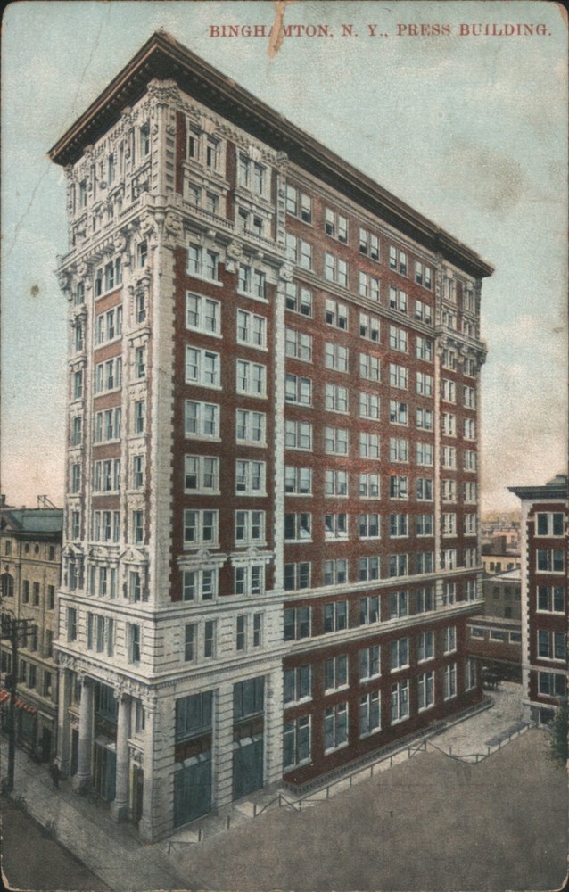 Binghamton, NY New York Binghamton, Press Building 1911 Vintage Postcard
