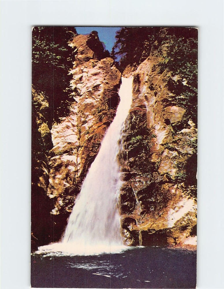 Postcard Glen Ellis Falls Pinkham Notch White Mountains Jackson NH USA
