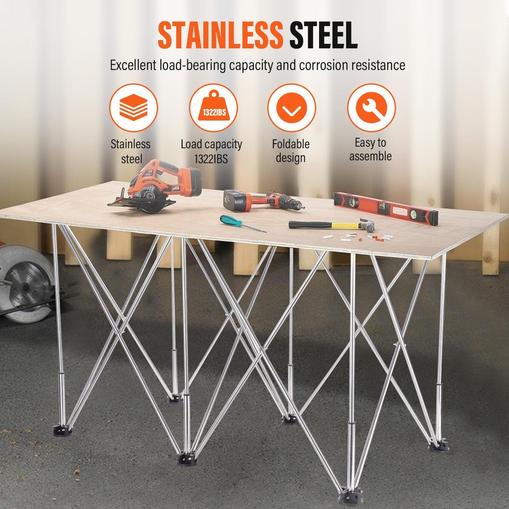 Centipede Portable Work Stand Folding Work Support Sawhorse Spider Leg Workbench