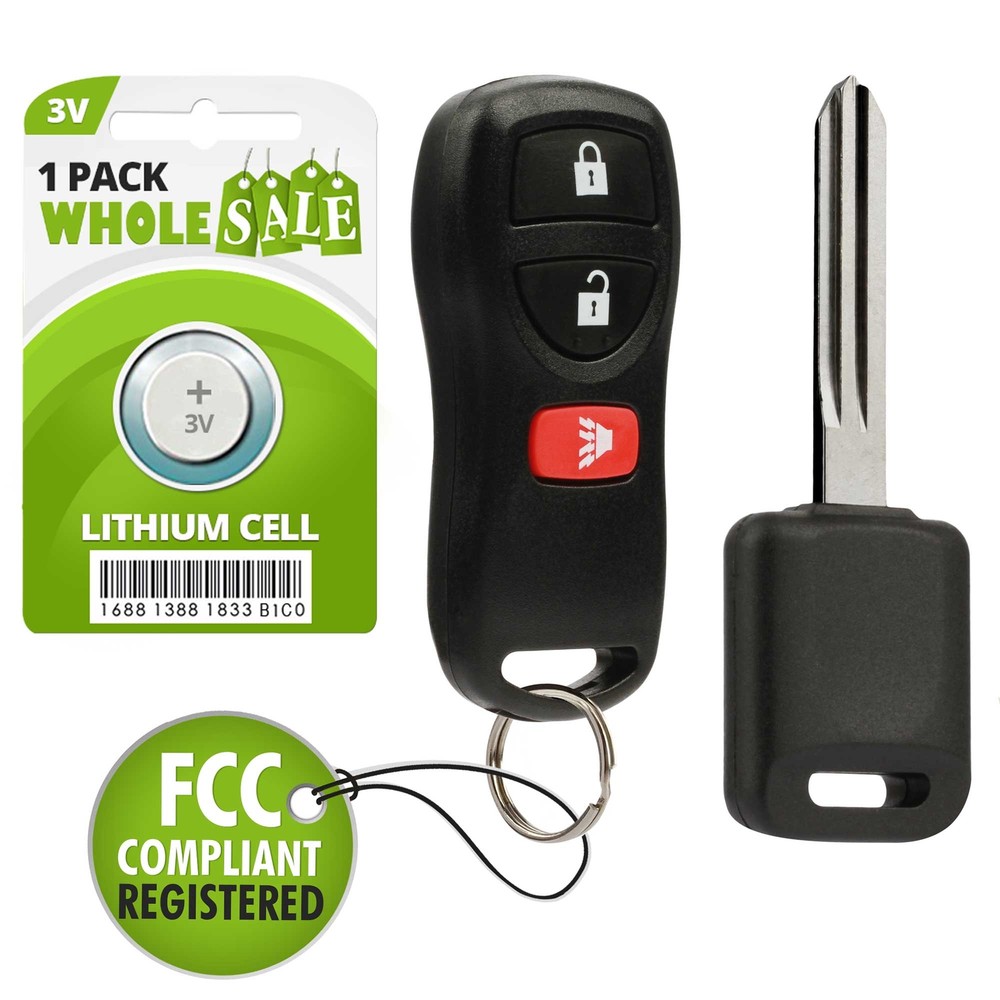 Replacement For 2007 2008 2009 2010 2011 2012 Nissan Sentra Key + Fob Remote