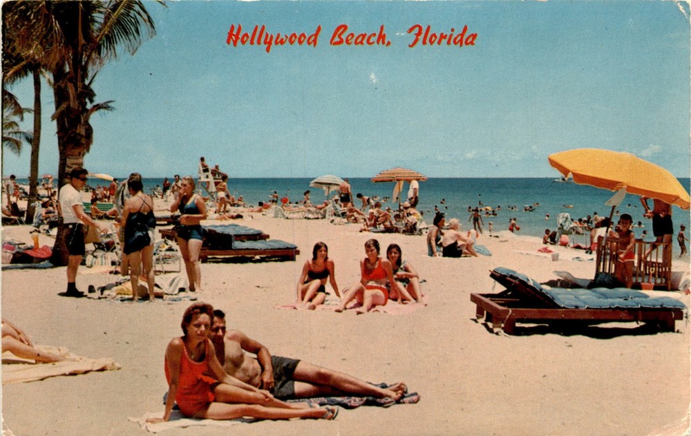 Hollywood Beach, Florida, Hollywood by the Sea. Postcard