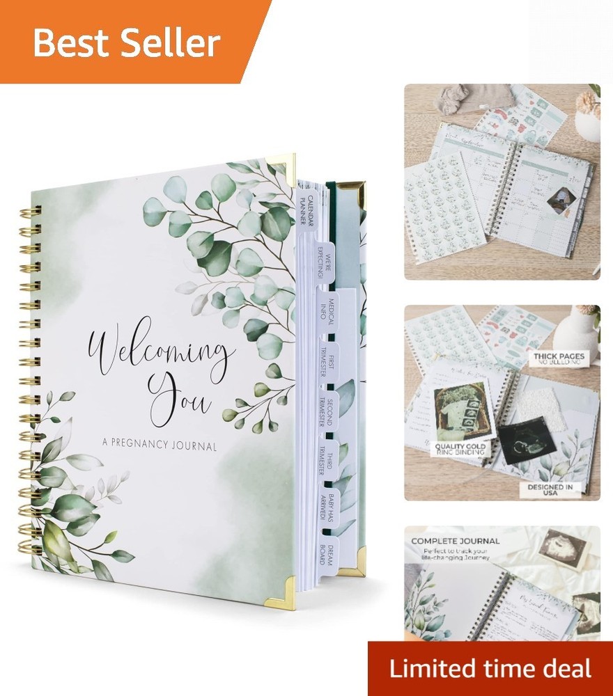 Pregnancy Journal and Memory Book with Stickers and Keepsake Pocket - Lovely ...