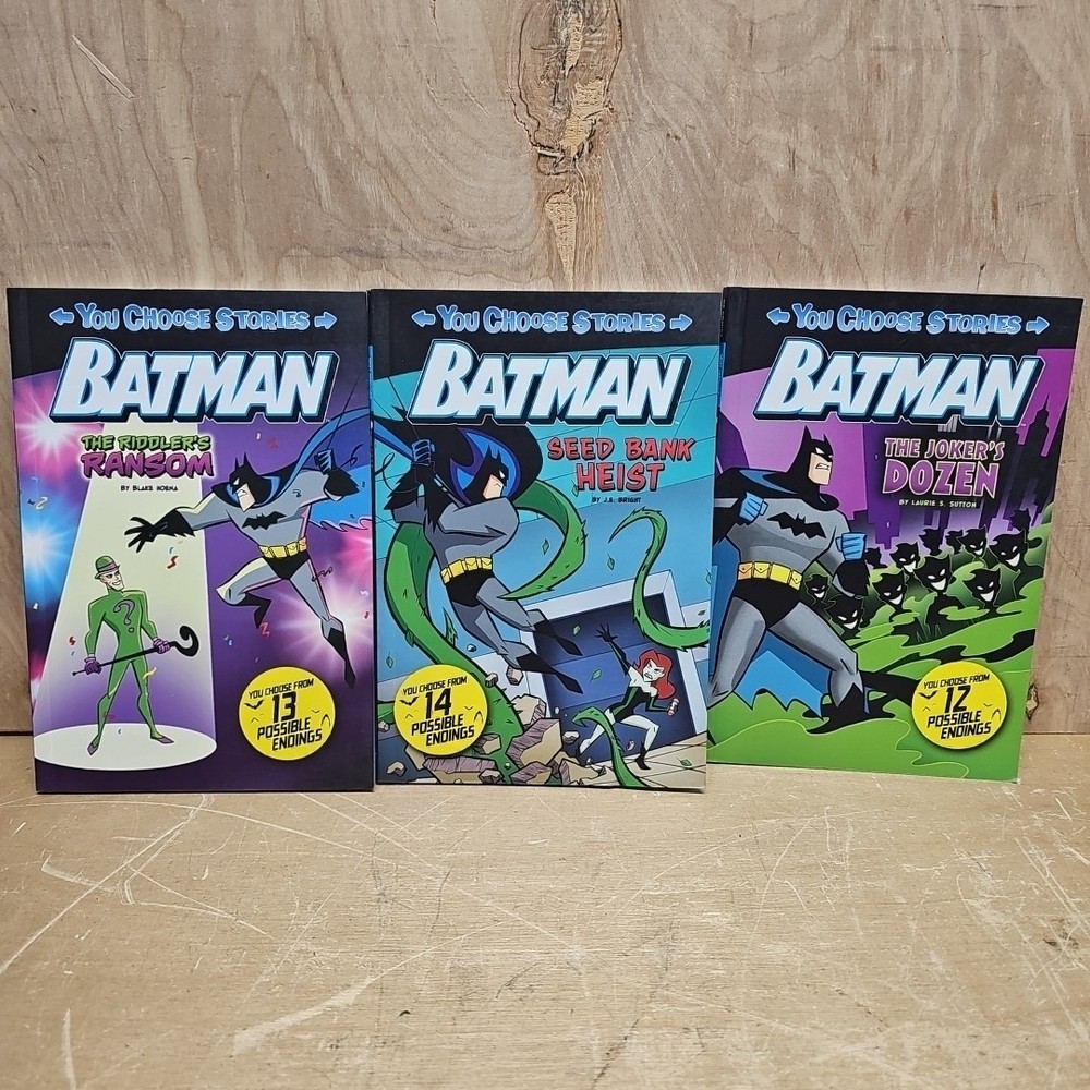 Lot 3 Books: You Choose Stories Batman Jokers Dozen Riddles Ransom, Seed Bank H