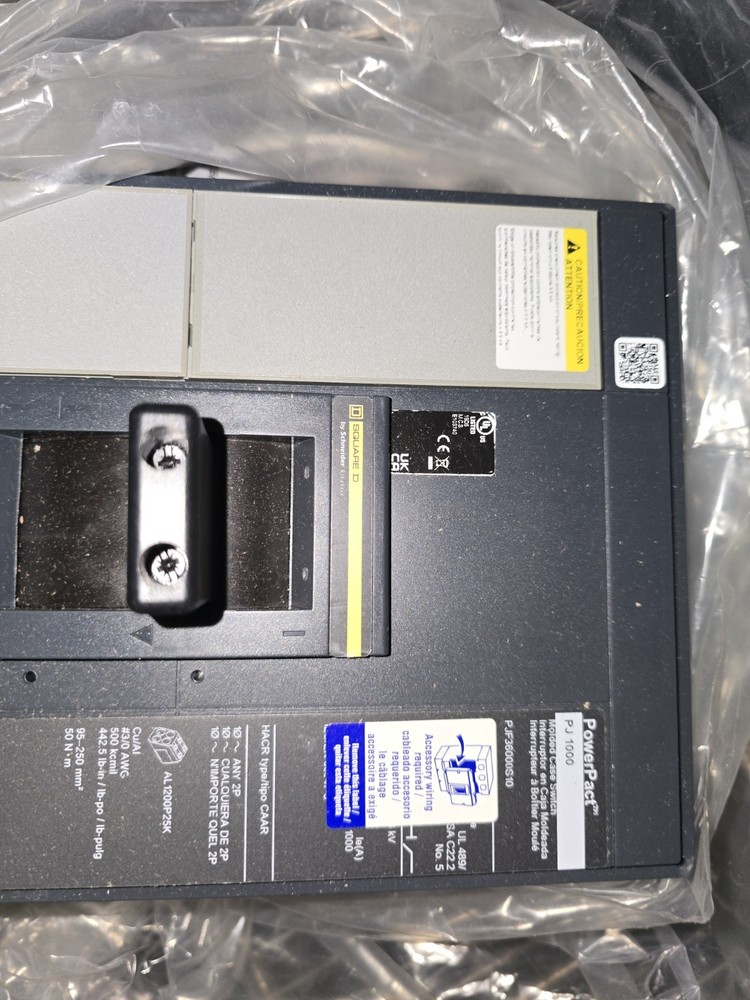 Schneider Square D PowerPact PJF36000S10 PJ 1000 Molded Case Switch 3P 1000A