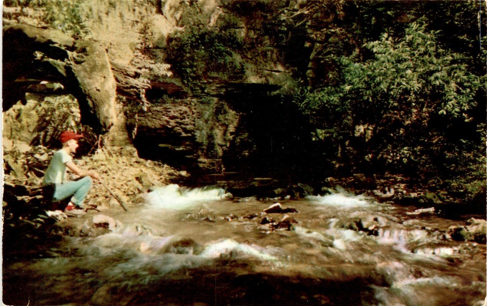 Niagara Cave Corp., Harmony, Minn., Niagara Springs, Decorah, Iowa, Postcard