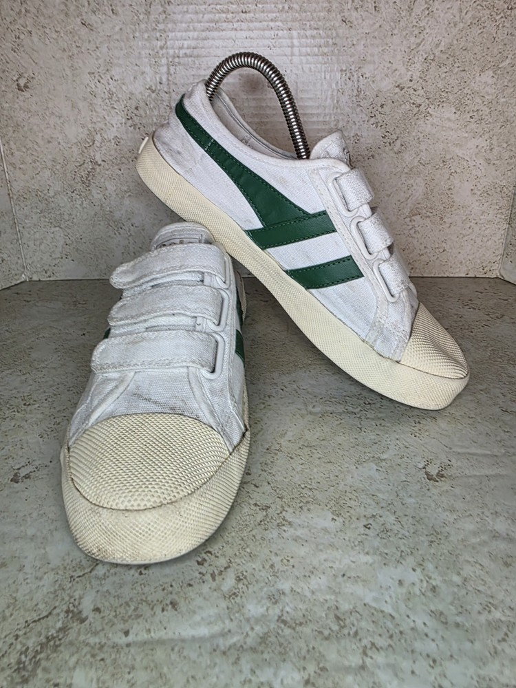 Gola Grunge Canvas Tennis Shoes Women Sz 8 Casual Triple Strap Cap Toe Sneakers
