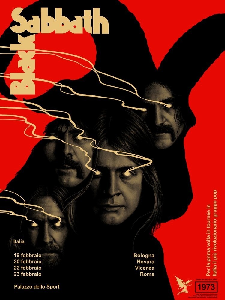 Black Sabbath 1973 50th Anniversary Commemorative Poster