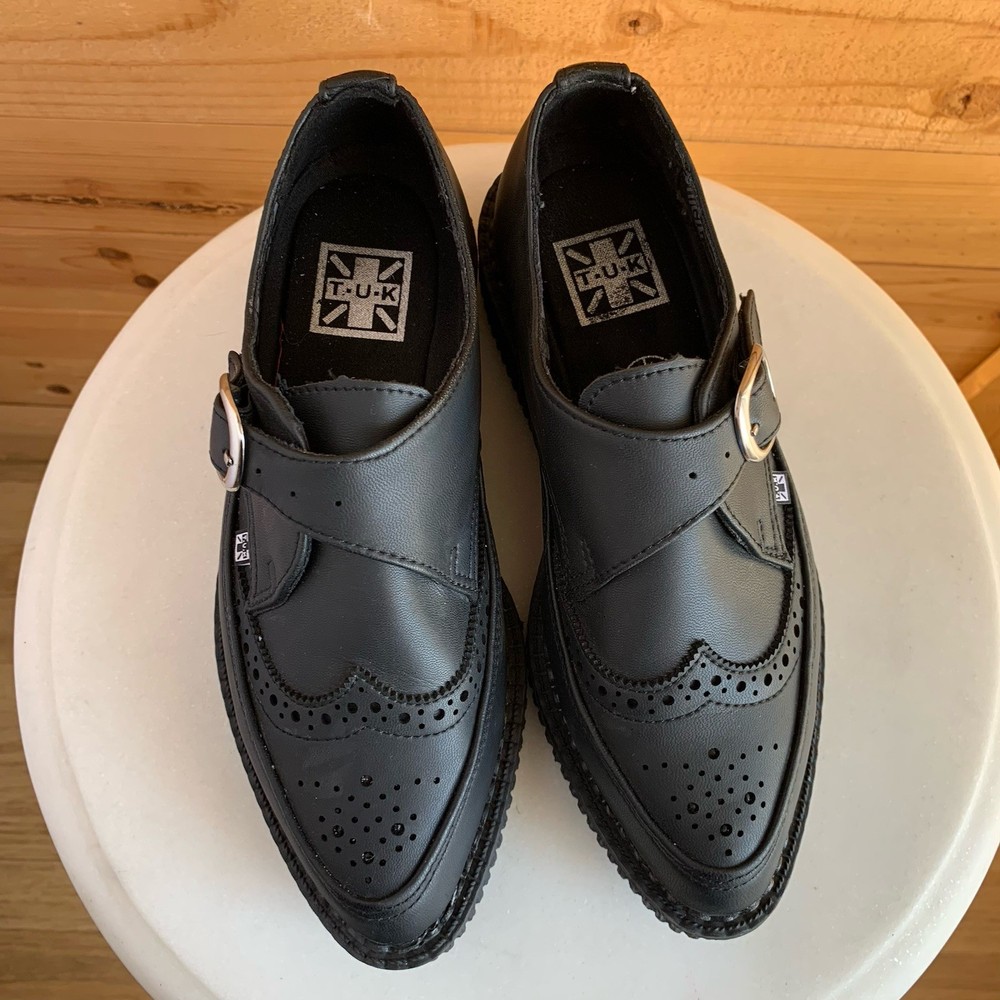 TUK Men’s Wingtip Creeper Shoes Goth Grunge Platform US 5 EU 38 Derby Style EUC