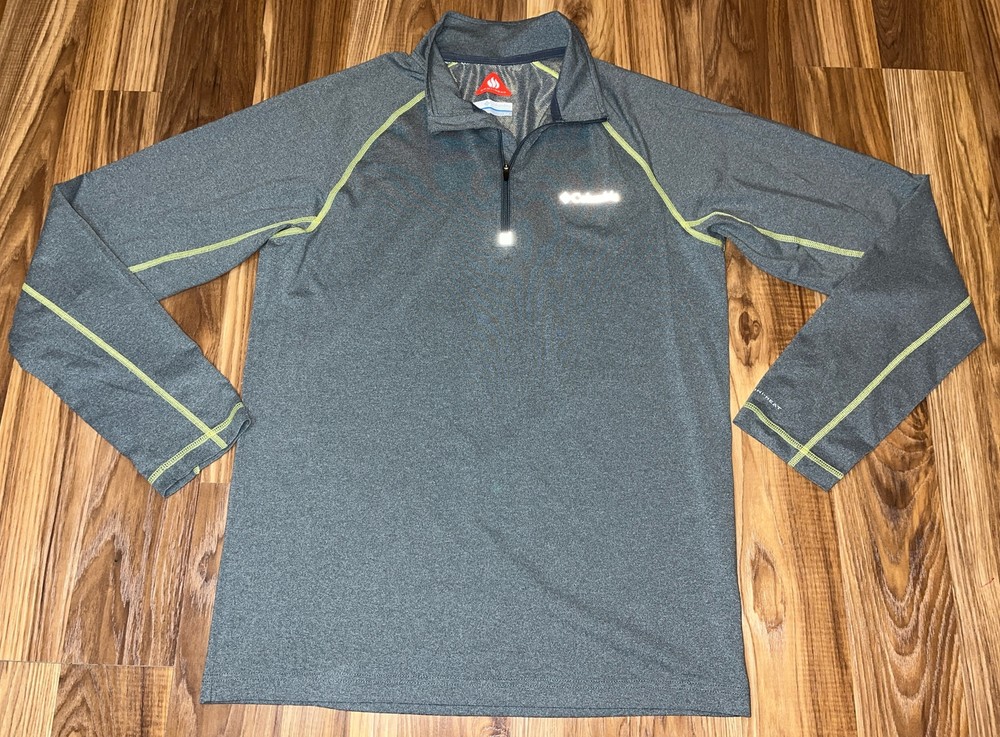 Columbia Womens Small Grey Omni-Heat 1/4 Zip Polyester Blend Pullover EUC