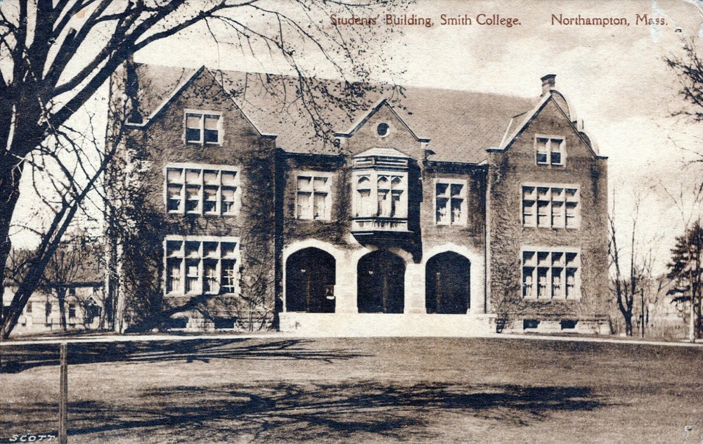 RPPC - Students Building Smith College Northampton Massachusetts Postcard