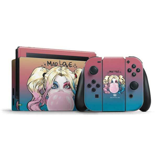 DC Comics Harley Quinn Nintendo Switch Bundle Skin - Harley Quinn Mad Love