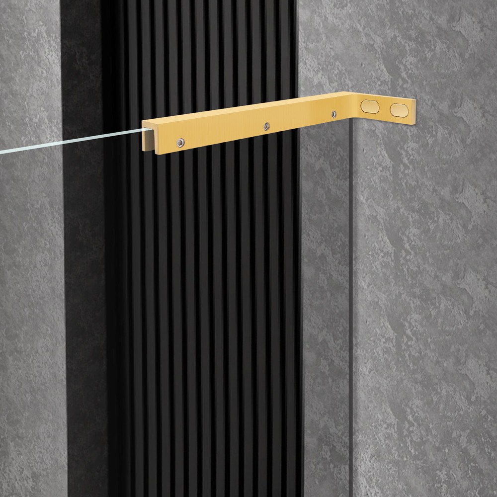 Glass Door L-Shape Stabilizing Bracket Stainless Steel Left Stabilizing Bracket