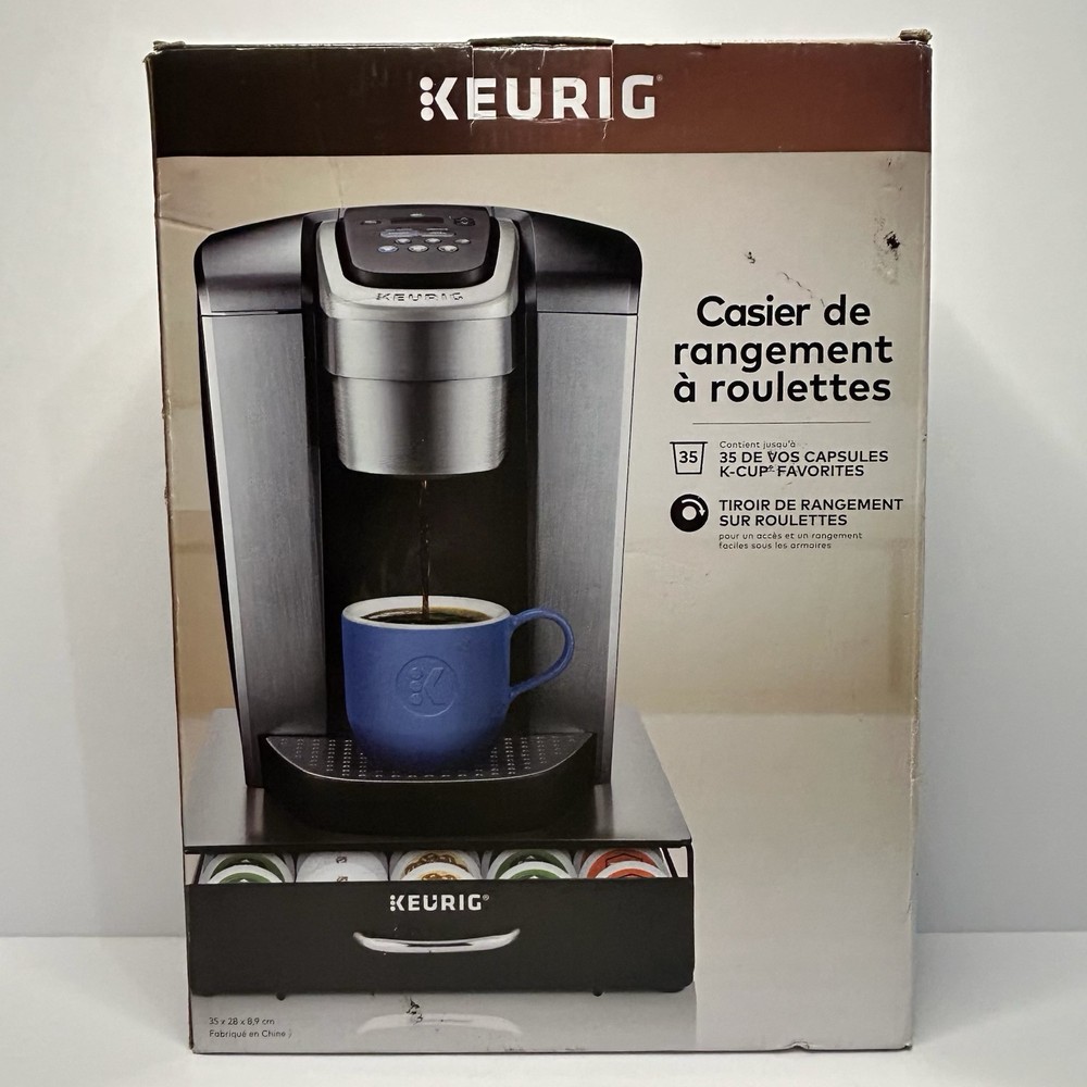 Keurig Under Brewer Rolling Drawer Storage Holds 35 K-Cup Coffee Pods - NIB