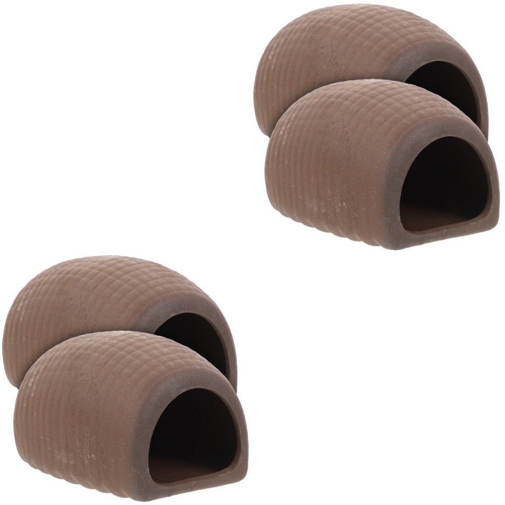 2 Fish Tank Hideouts - Betta Cave Shelters for Shedding & Hiding