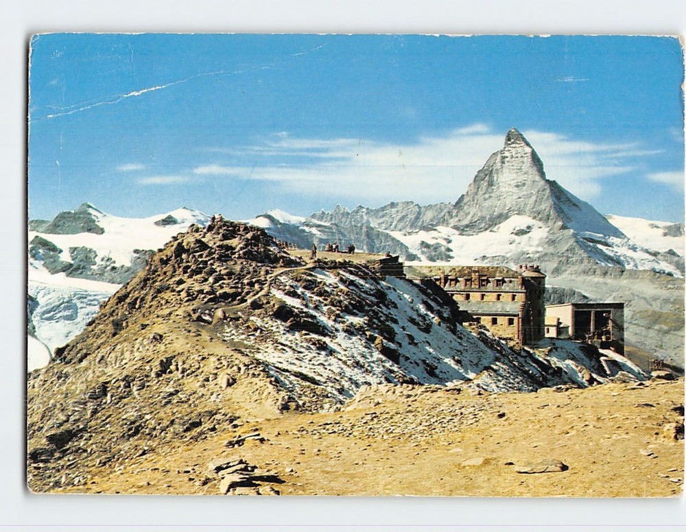 Postcard Matterhorn Mountain in the Swiss Alps Switzerland