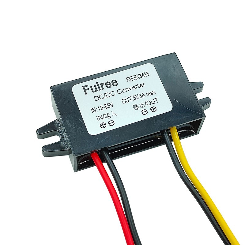 Waterproof DC-DC Buck Step Down Volt Converter 12V 18V 24V 36V 48V to 5V 3A Max