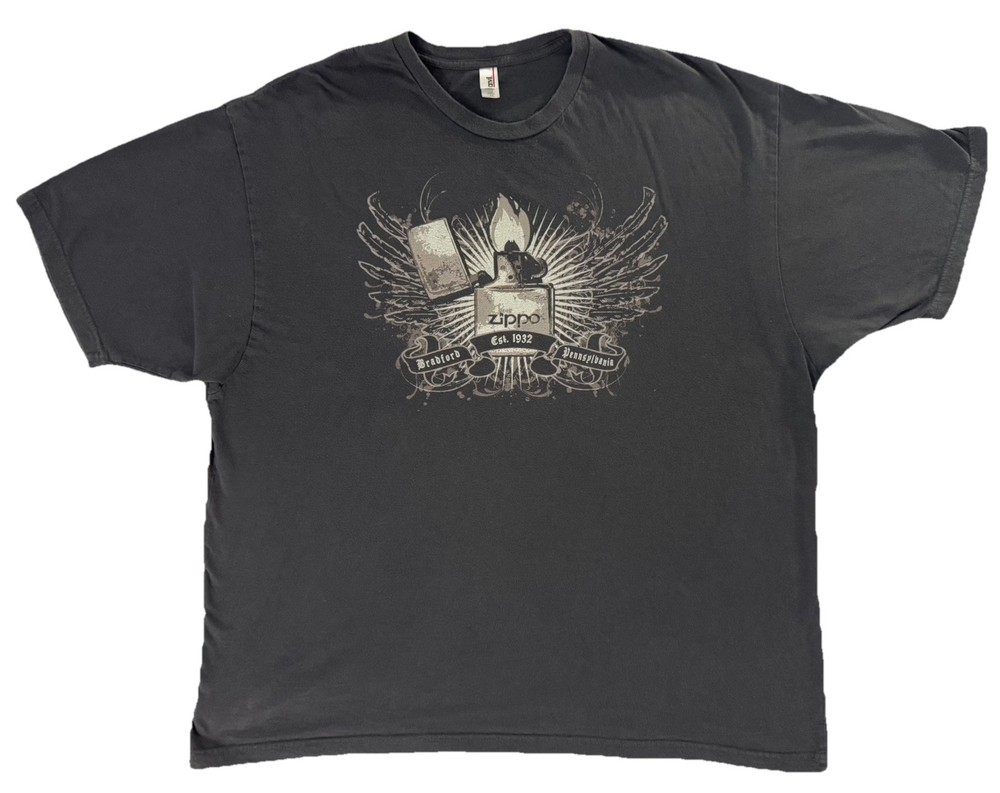 Vintage Zippo Lighters Promotional Tshirt 2XL Gray