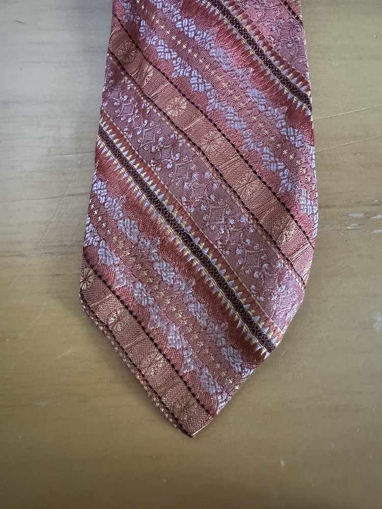 Vintage 60s 70s Colosseo Di Roma 100% Acetate Imported Italy Mens Tie Neckwear