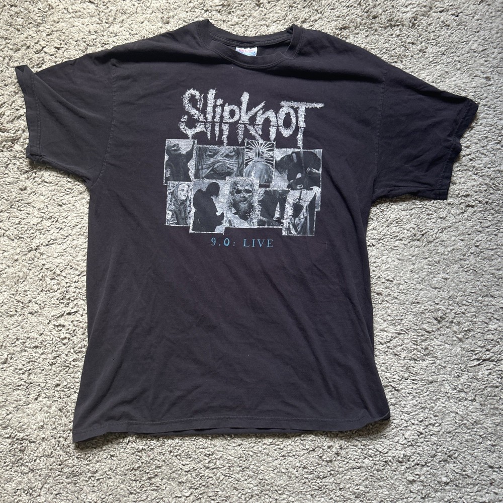 Vintage Slipknot 9.0: Live T-Shirt Mens Large Grunge RARE Rock Tee