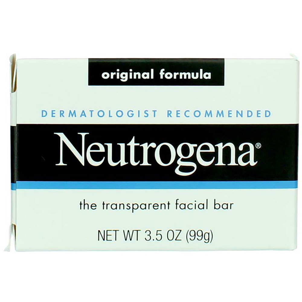 3 Pack Neutrogena The Transparent Original Formula Facial Bar, 3.5 oz