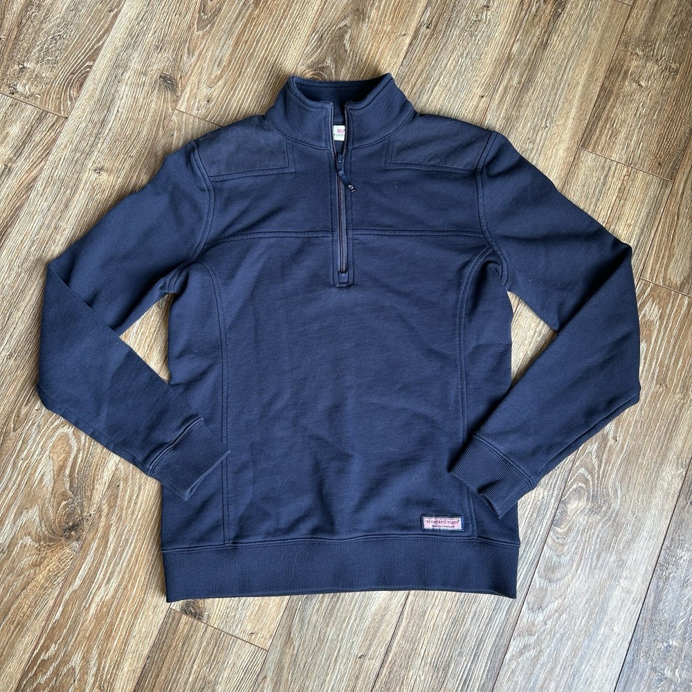 Vineyard Vines Women's Shep Shirt Quarter Zip Pullover Navy Blue Size XS