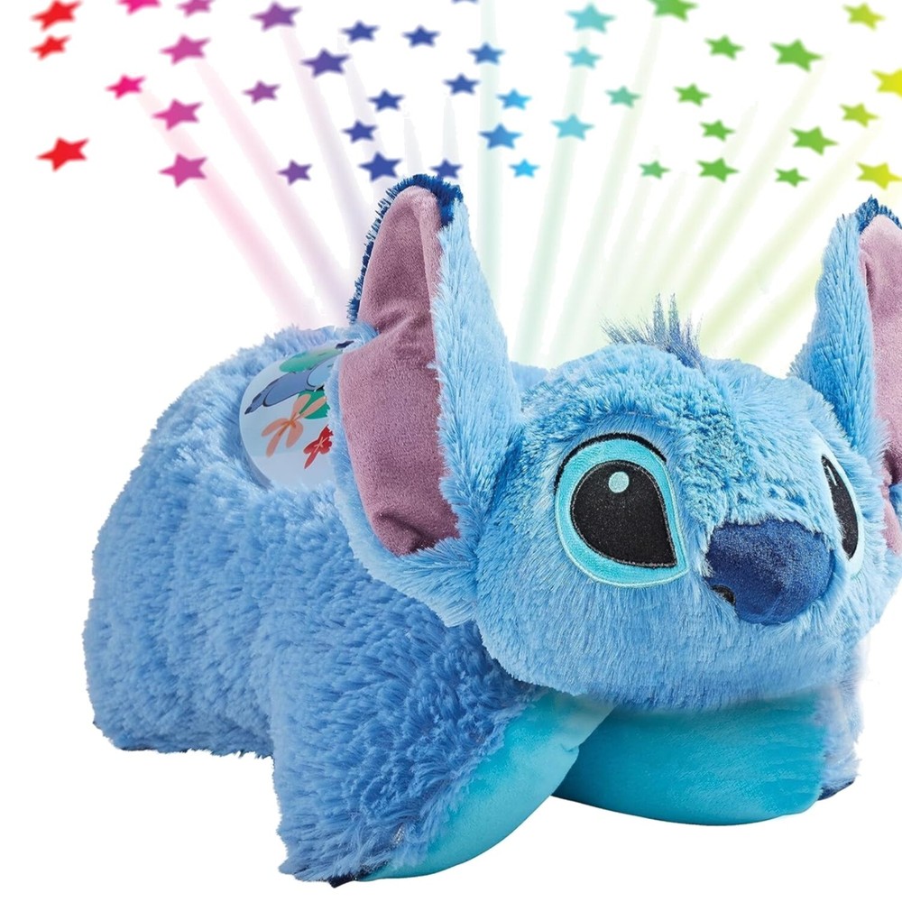 Soft Stitch Pillow Pet with Star Projector – Kids Cozy Nighttime Companion