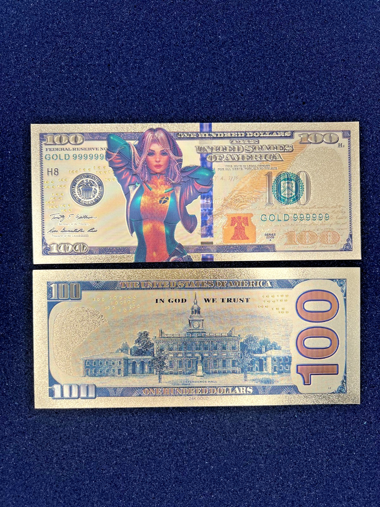 X-Men Rogue - 24k Gold Foil Banknote - Super Hero Tv Show/Movie Character