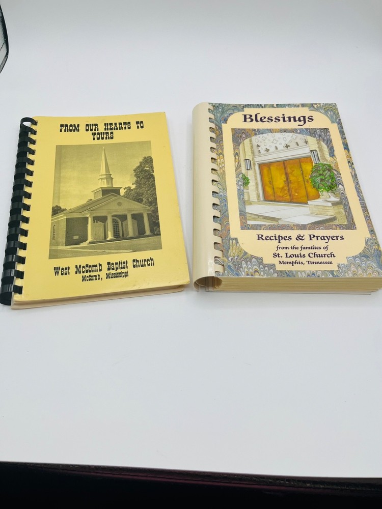 2 Vintage Cookbooks West McComb Baptist Church & St. Louis Church  Memphis TN