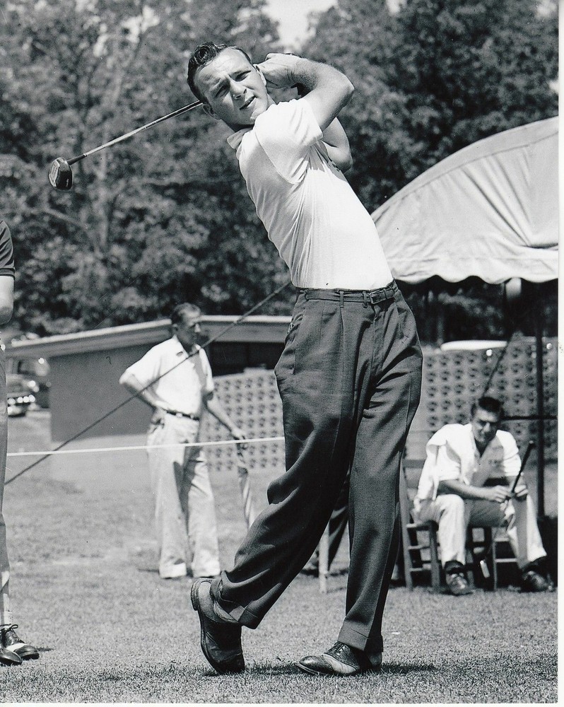 Arnold Palmer Wake Forest Golf Black And White 8x10 Picture Celebrity Print