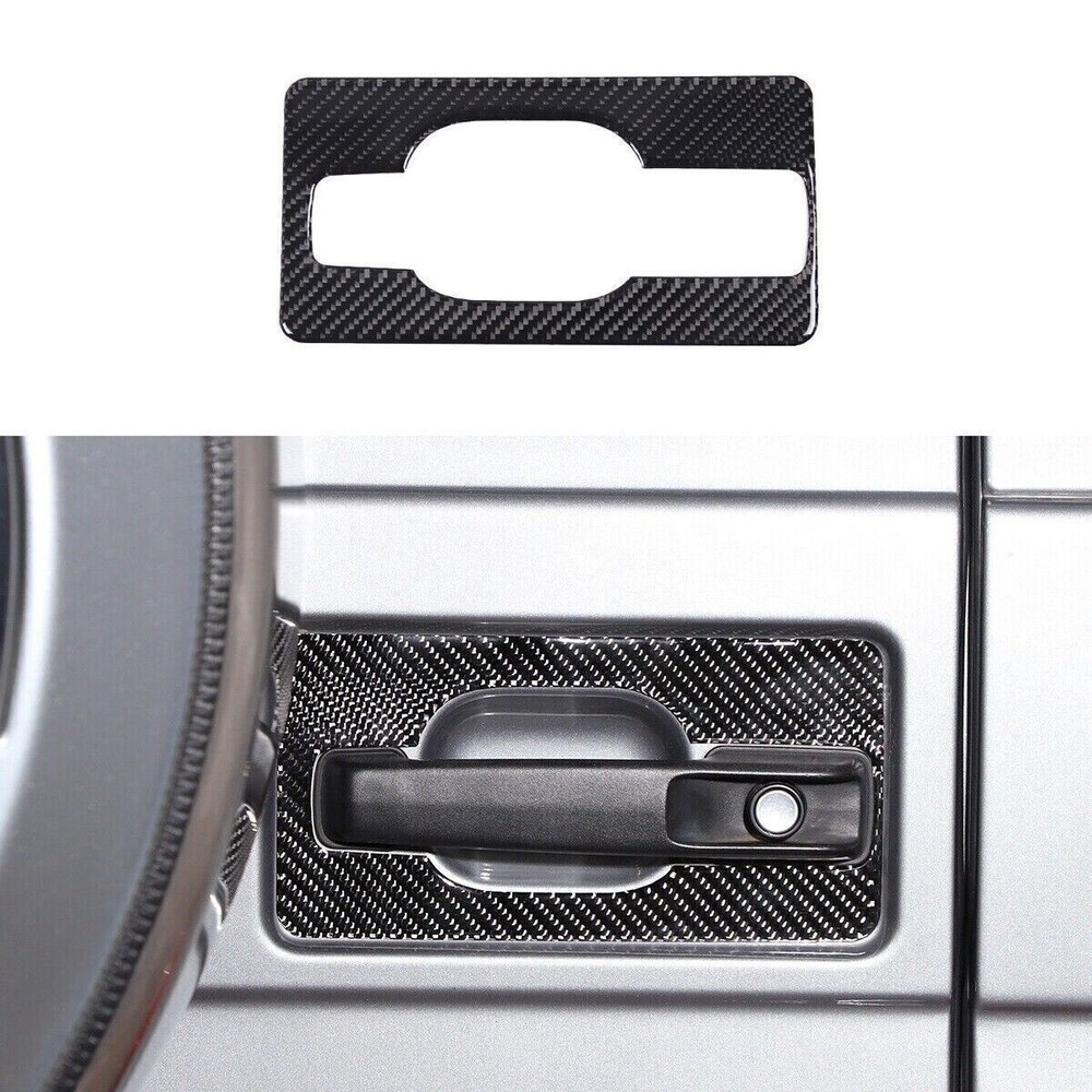 Carbon Fiber Rear Tailgate Handle Cover Sticker Trim For Benz G-Class 2007-2018