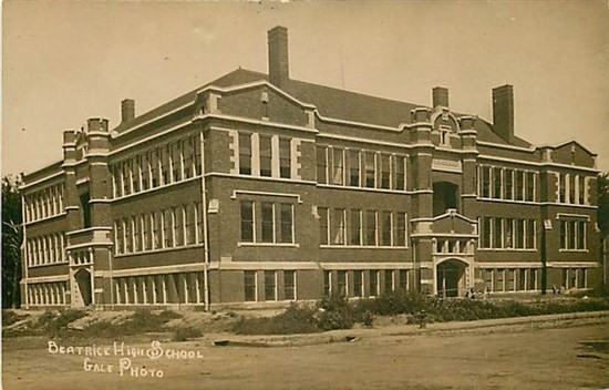 NE, Beatrice, Nebraska, High School, Gale Photo, RPPC