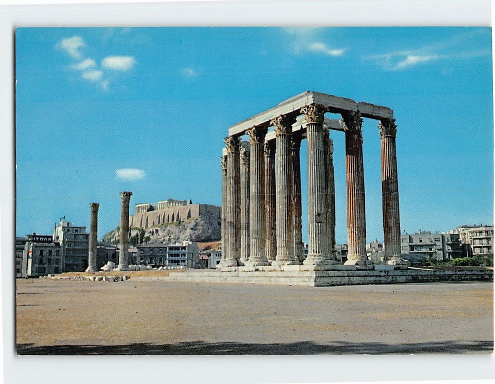Postcard Olympian Jupiters Temple Athens Greece