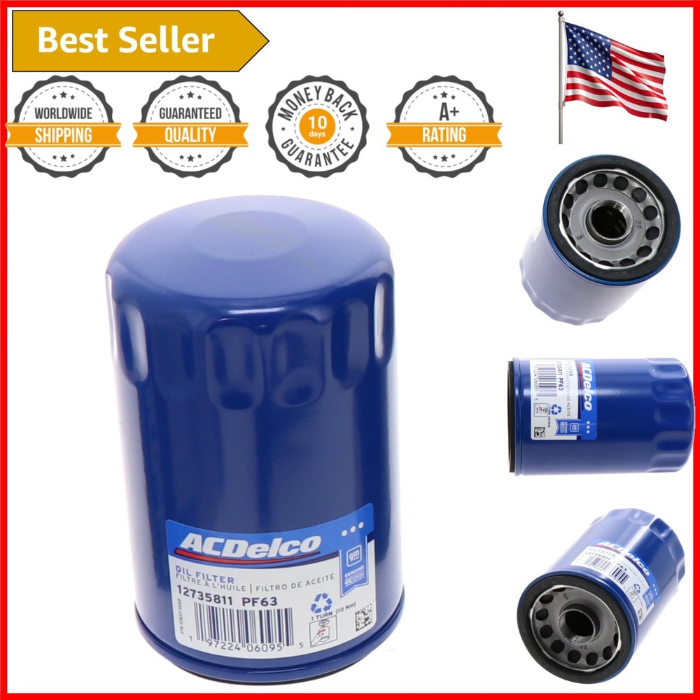 GM Genuine Parts Engine Oil Filter - Durable Steel Design for Improved Flow