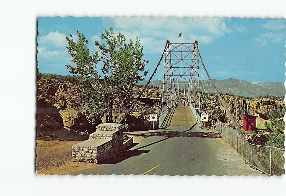 Postcard Royal Gorge Suspension Bridge Colorado USA