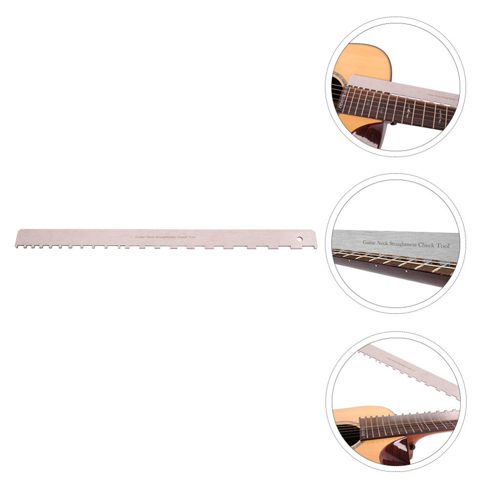 Guitar Neck Ruler and Fret Rocker Tool for Precise Guitar Repair and Setup