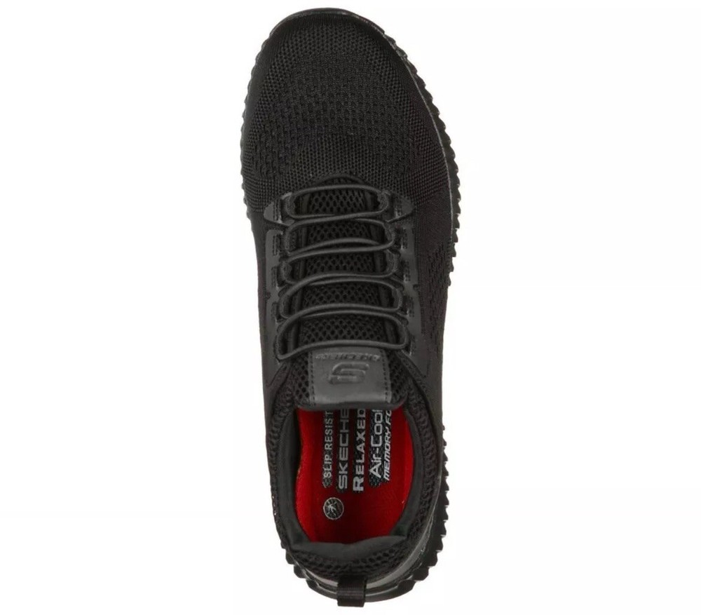 SKECHERS WORK Men's Relaxed Fit: Cessnock SR Soft Toe Slip Resistant Work Shoe B