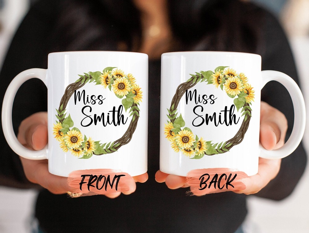 Sunflower Teacher Mug Sunflower Mug For Sunflower Lovers’ Christmas Gift