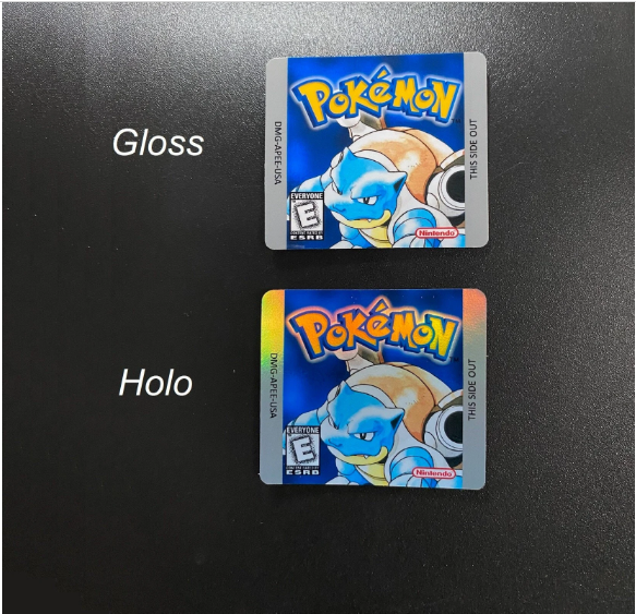 Replacement label for Pokemon Blue Gameboy sticker