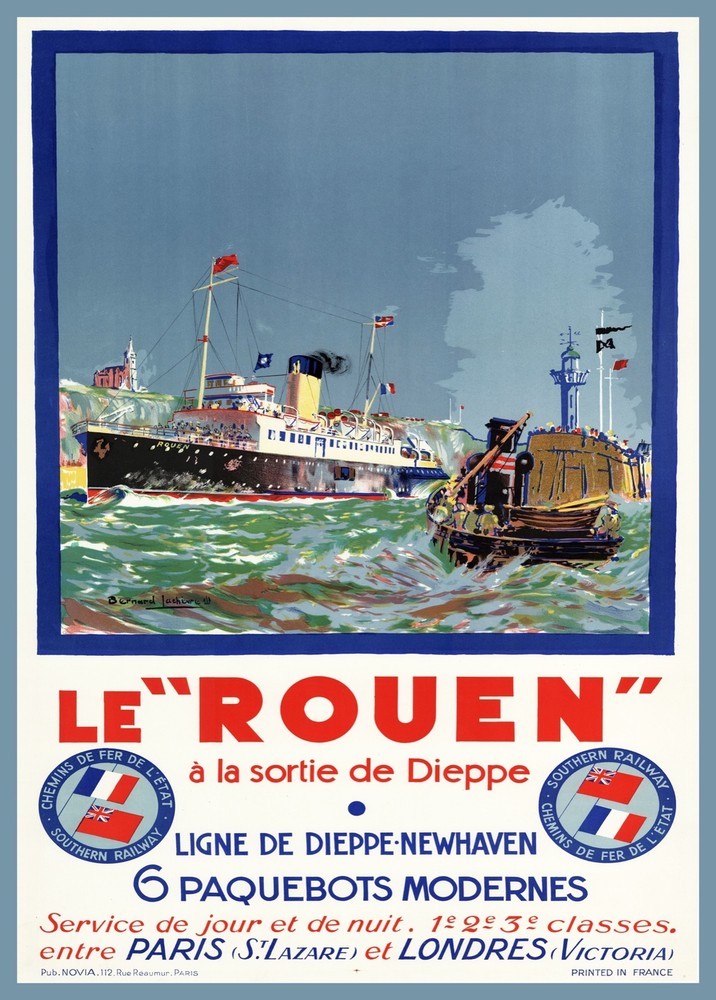 Decoration Poster.Home room art.Interior design.Le Rouen.French Cruise Ship.7152