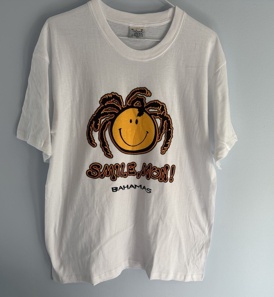 Smile Mon! Bahamas T Shirt Short Sleeve Island Dreams Size L