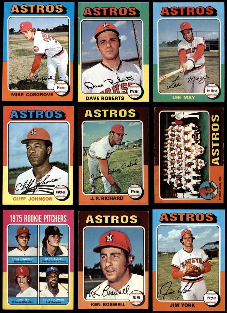 1975 Topps Houston Astros Near Team Set 4.5 - VG/EX+ 7112155 (21 / 26 cards)
