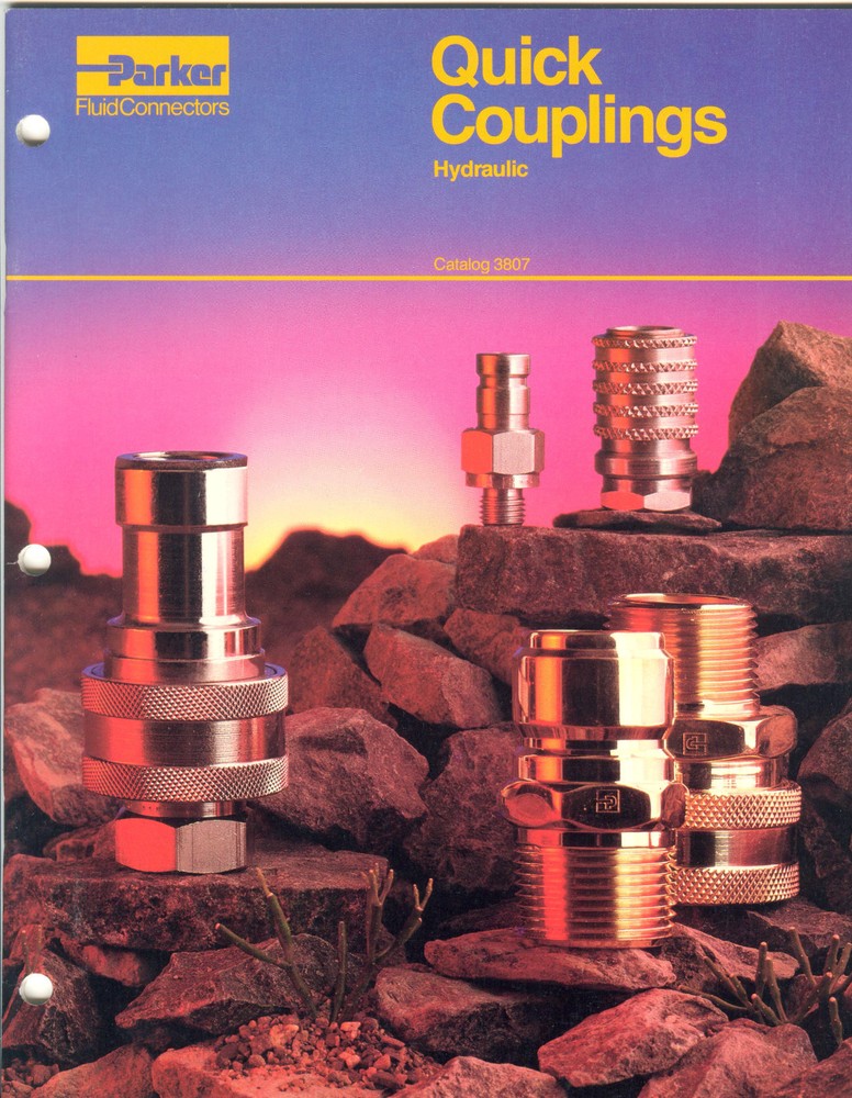 PARKER QUICK COUPLINGS CATALOG 3807 NOV 1987 HYDRAULIC FLUID CONNECTERS