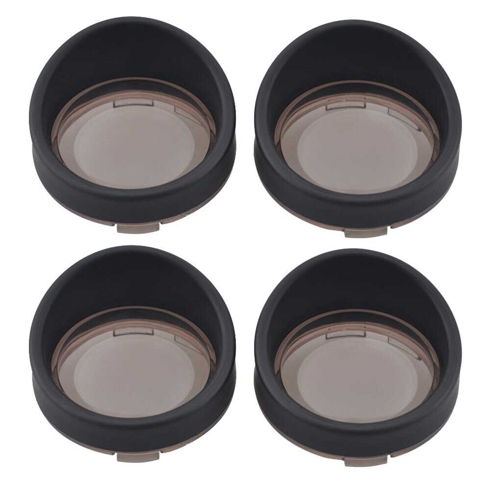 4pcs Smoke Turn Signal Light Lens Cover w/Black Bezel Visor for Harley Sportster