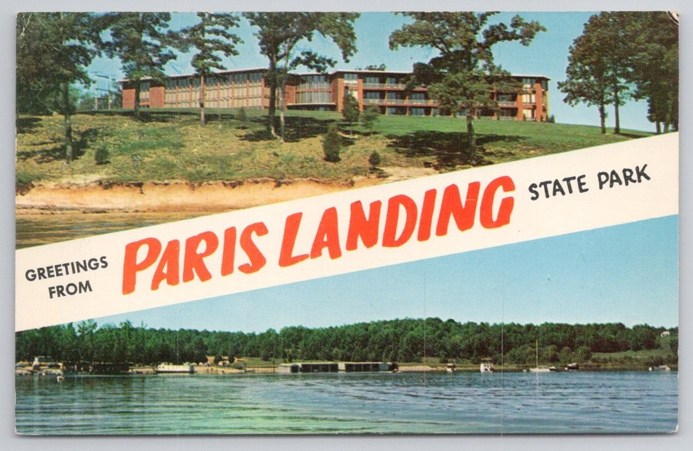 Paris Landing State Park Kentucky Lake TN Vintage Plastichrome Postcard
