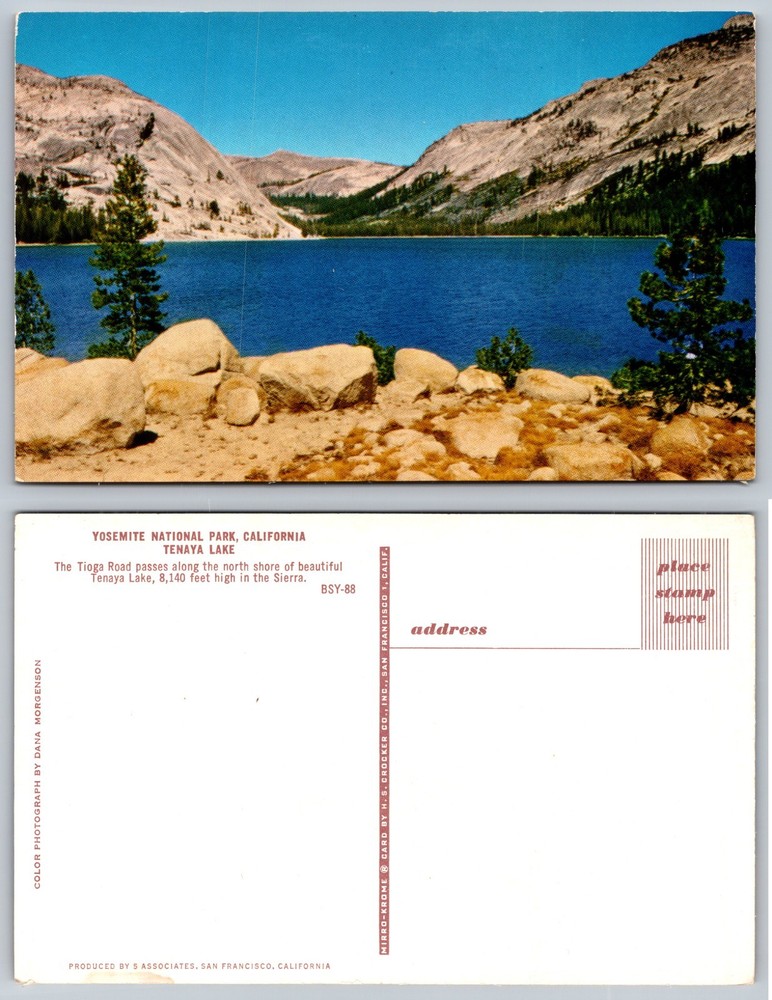 Yosemite National Park California Tenaya Lake Postcard